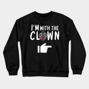 Funny lazy I'm with the Clown Halloween Costumes Crewneck Sweatshirt